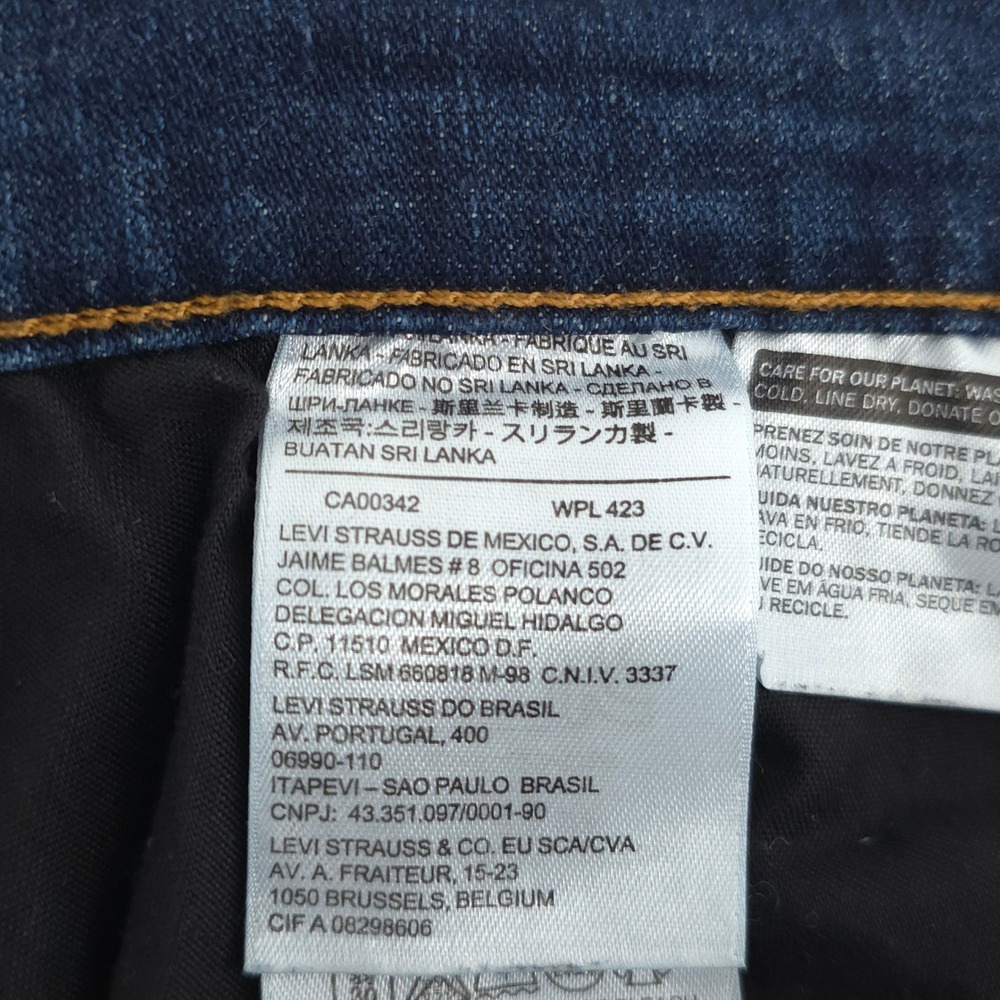 Levi's 524 Too Superlow Womens Jeans 33x31 Blue Dark Wash Y2K Bootcut - Picture 6 of 10
